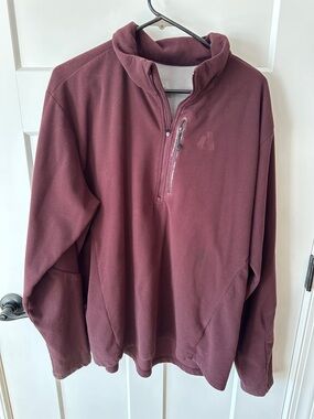 First Ascent Industries Men's Half-Zip Fleece Pullover - Maroon